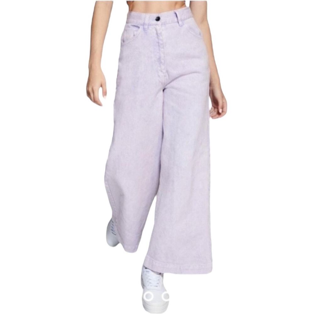 Urban Outfitters Lena Wide Leg Jean Lavender 26 High Waisted Relaxed Fit